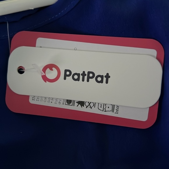 PatPat Royal Blue Sleeveless Kids Dress - Picture 3 of 4